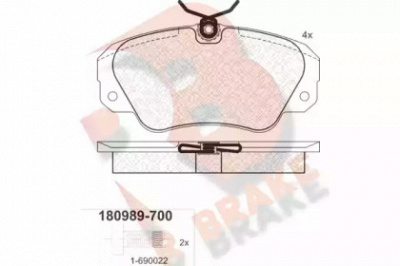R BRAKE rb0989700 -  Комплект тормозных колодок, дисковый тормоз